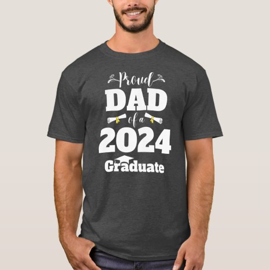 Papa van groep 2024 Afstuderen van 2024 T-shirt (Voorkant)