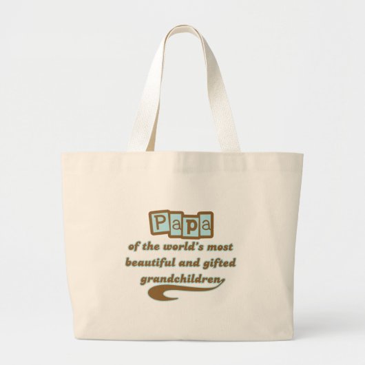 Papa van grootkinderen grote tote bag (Voorkant)
