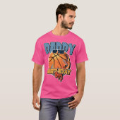 Papa van het Basketball-thema Birthday Boy Matchin T-shirt (Voorkant volledig)