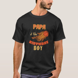 Papa van het Birthday Boy Basketball-thema T-shirt