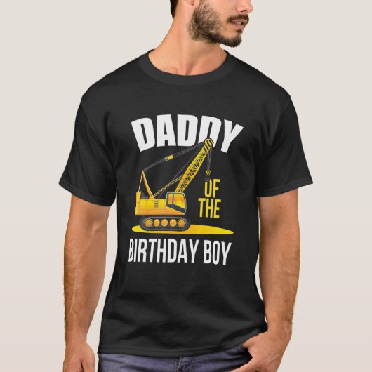 Papa van het 'Birthday Construction Theme Boy' T-shirt (Voorkant)