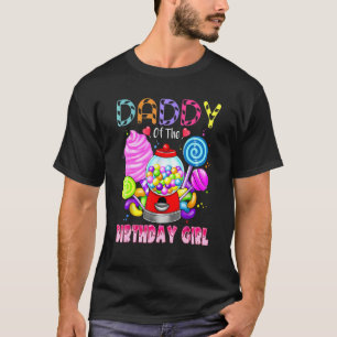 Papa van het Birthday Girl Candyland Snoep Birthda T-shirt