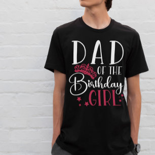 Papa van het 'Birthday Girl Squad', aangepast aan T-shirt