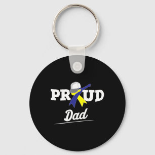 Papa van het dabbing ondersteunt downsyndroombewus sleutelhanger