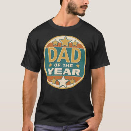 Papa van het Jaar Retro Badge - Vaderdag Gift T-shirt