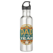 Papa van het Jaar Retro Badge - Vaderdag Gift