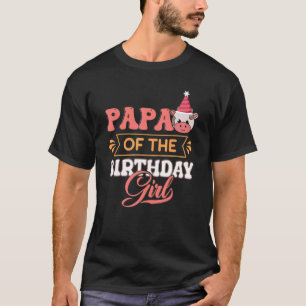 Papa van het jarige meisje boerderij verjaardag t-shirt