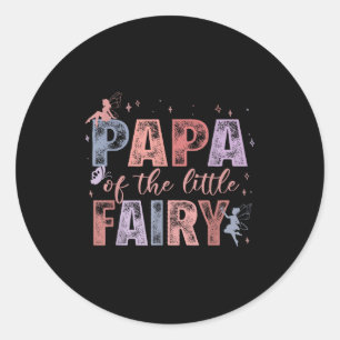 Papa van het kleine fee 1e verjaardag meisje Feeër Ronde Sticker