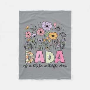Papa van het Kleine Wilde Bloemetje Baby Verjaarda Fleece Deken