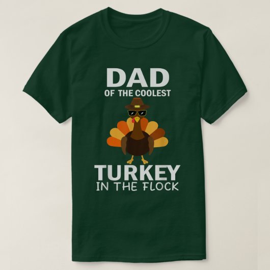 Papa van het koudste Turkije in de kudde Thanksgiv T-shirt (Design voorkant)