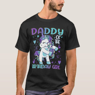 Papa van het meisje van de geboorte, Flossy Unicor T-shirt