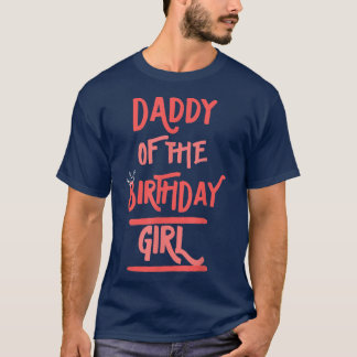 Papa van het meisje van de geboorte vader papa's B T-shirt