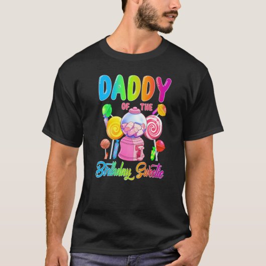 Papa van het meisje van het zweet-Snoep-meisje T-shirt (Voorkant)