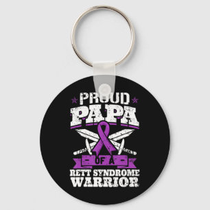 Papa van het type Rett Syndrome Warrior RTT Awaren Sleutelhanger