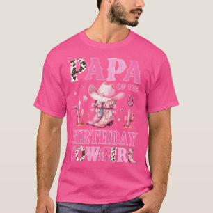 Papa van het verjaardags Cowgirl Rodeo Feest B-Day T-shirt