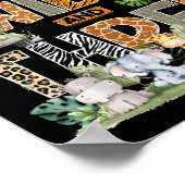 Papa van het wild &amp; Drie Zoo 3e verjaardag Saf Poster (Hoek)