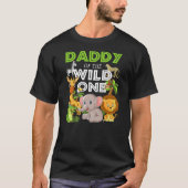 Papa van het Wild One Zoo Birthday Safari Oerwoud T-shirt (Voorkant)