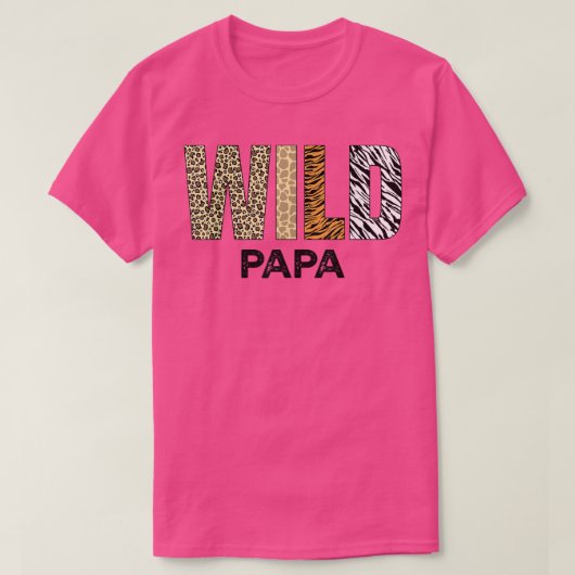 Papa van het wilde dierentuin Birthday Safari Oerw T-shirt (Design voorkant)