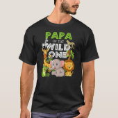 Papa van het Wilde One Zoo Birthday Safari Oerwoud T-shirt (Voorkant)