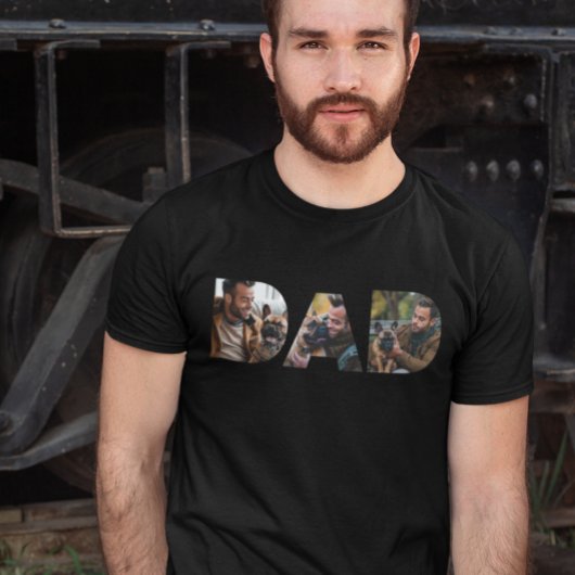 Papa van hond foto sjabloon t-shirt