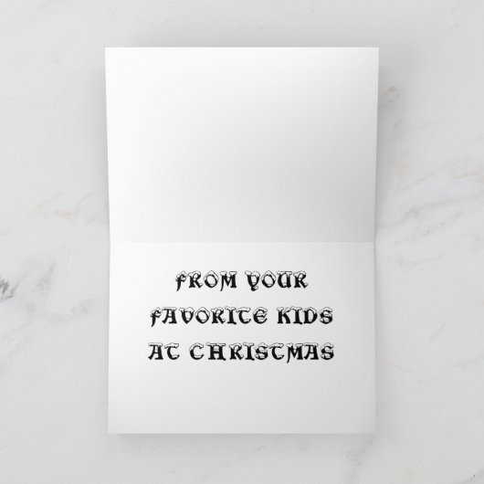 PAPA=VAN JE FAVORIETE KINDER KERST FEESTDAGEN KAART (Binnen)