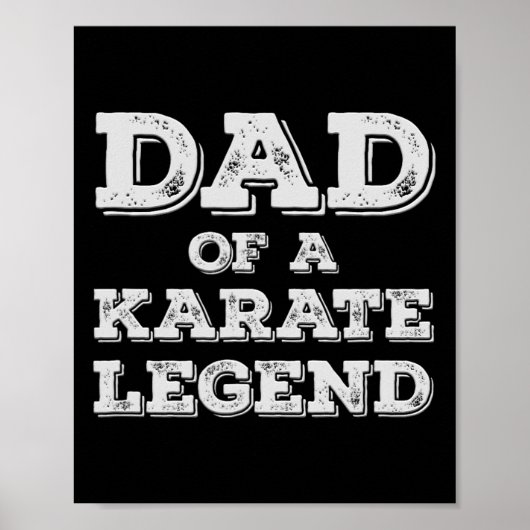 Papa van Karate Legende zoon Dochter Karateka Poster (Voorkant)