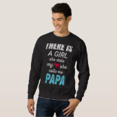 Papa van kleindochter Ze stal mijn hart T-shirt (Voorkant volledig)