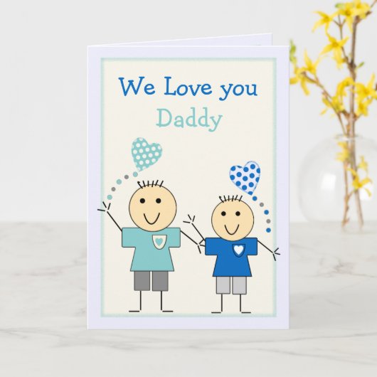 Papa van kleine jongens Verjaardagsgroet Kaart (Gele Bloem)