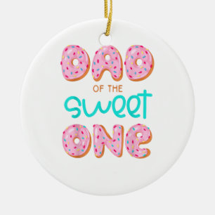 Papa van lieve één eerste verjaardag bijpassende f keramisch ornament