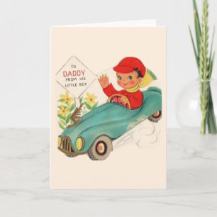 papa van Little Boy Vaderdag Kaart