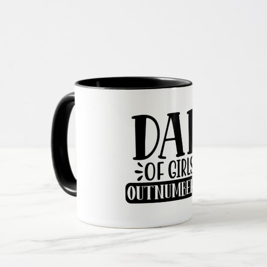 Papa van meisjes niet genummerd mok (Voorkant links)