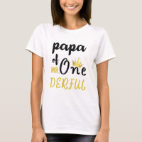 Papa van MR Onederful Grappige 1e Verjaardag T-Shi