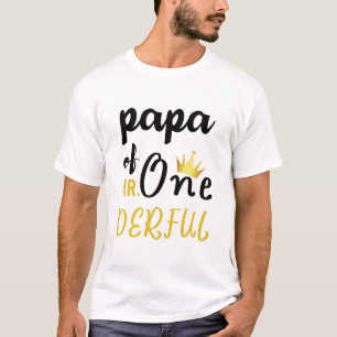 Papa van MR Onederful Grappige 1e Verjaardag T-Shi T-shirt