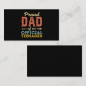 Papa van officiële tiener 13e verjaardag visitekaartje (Voorkant / Achterkant)
