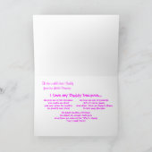 Papa van prinses vaders dag kaart & vers (Binnen)