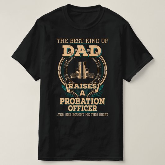 Papa van proud Probation Officer T-shirt (Design voorkant)