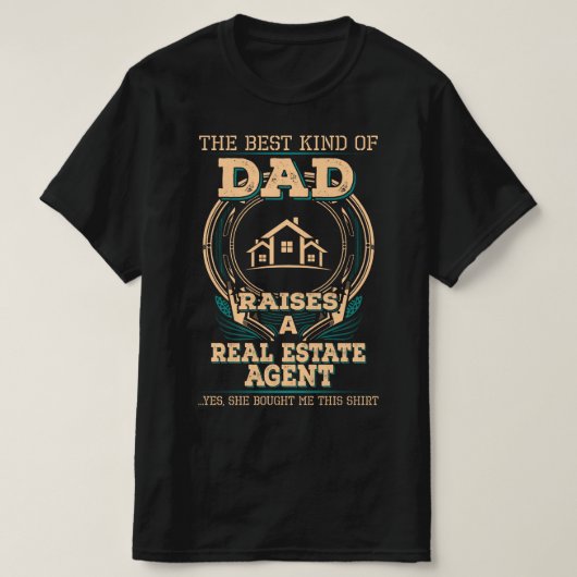 Papa van proud Real Estate Agent T-shirt (Design voorkant)