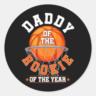 Papa van Rookie 1e verjaardag Basball Familie Ronde Sticker