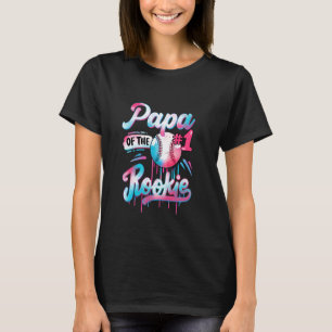 Papa van Rookie 1e verjaardag honkbal Drip familie T-shirt