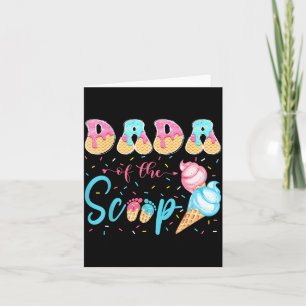 Papa van The Scoop Ice Cream Gender Reveal Baby Kaart