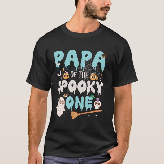 Papa van The Spooky One Boy 1st Birthday Halloween T-shirt (Voorkant)