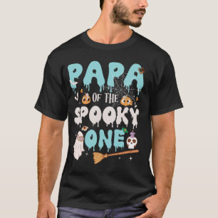 Papa van The Spooky One Boy 1st Birthday Halloween T-shirt