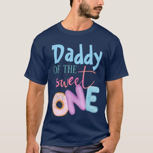 Papa van The Sweet One Brother 1 Birthday Donut T-shirt (Voorkant)