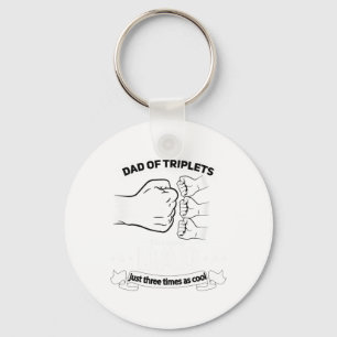 Papa van Triplets kondigen vaders dag papa Tri aan Sleutelhanger