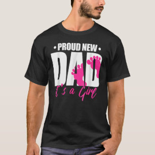 Papa van trots Het is een meisje Genderfeest T-shirt