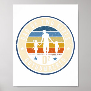 Papa van twee meisjes in de minderheid D2 kwadraat Poster