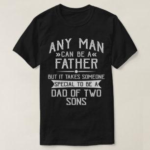 Papa van twee Sons Vaderdag Gift voor pa  T-shirt