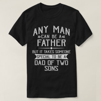 Papa van twee Sons Vaderdag Gift voor pa T-shirt