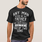 Papa van twee Sons Vaderdag Gift voor pa  T-shirt (Voorkant)