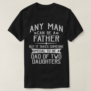 Papa van twee Vaderdag voor papa T-shirt